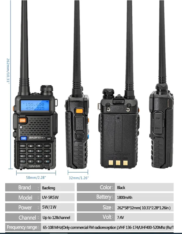 Аналогова Рація Baofeng UV-5R, Рація Baofeng UV-5R