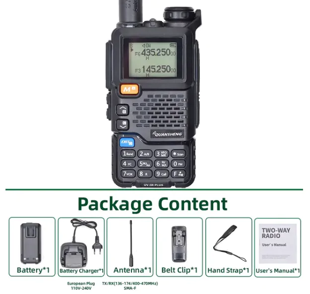 Аналогова Рація Quansheng UV-5R Plus. Baofeng, quansheng, retevis, kenwood, motorola, hyt, puxing, wouxun купити з гарантією і швидкою доставкою в Україні для полювання, риболовлі, активного відпочинку та військових потреб.