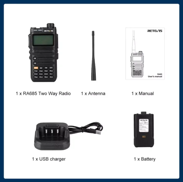 Аналогова Рація Retevis RA685, quansheng, retevis, kenwood, motorola, hyt, puxing, wouxun купити з гарантією і швидкою доставкою в Україні для полювання, риболовлі, активного відпочинку та військових потреб.