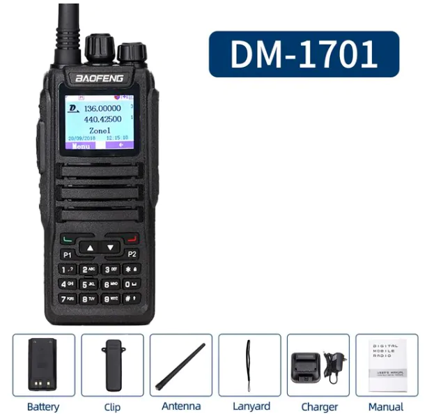 Цифрова DMR Радіостанція Baofeng DM-1701, quansheng, retevis, kenwood, motorola, hyt, puxing, Цифровая DMR Радиостанция Baofeng DM-1701