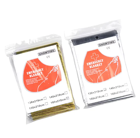 EDC Рятувальна Ізотермічна Термоковдра %%sep%% Термопокривало для кемпінгу, з ПЕТ, не з фольги. Велике, 210*160 см, 60г. Термоплівка для походів.