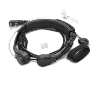 Регульований Ларингофон Для Рації Baofeng %%sep%% Тактичний гарнитура, нашийний мікрофон з навушником прихованого носіння і кнопкою PTT, для радіостанції