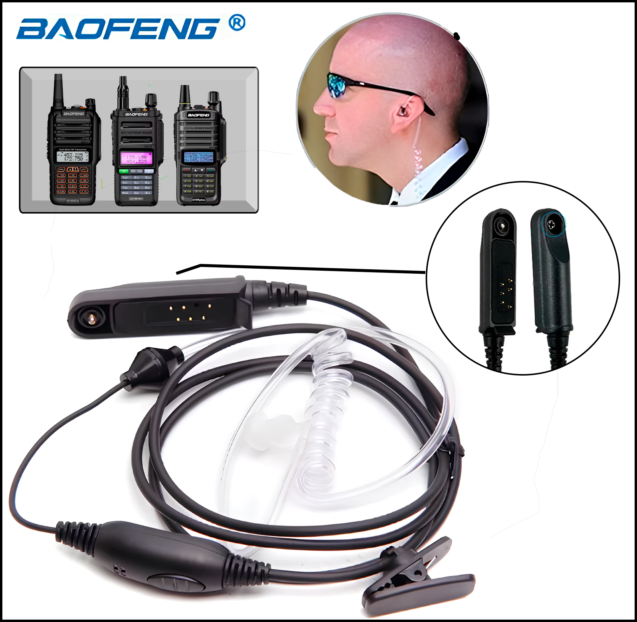 Гарнитура для Рации Baofeng UV-9R