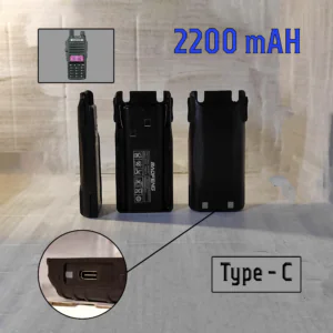 Батарея для Рації Baofeng UV-82, Type-C, Акумулятор для BF-82, UV-82, UV-82 Plus, UV-82 8w, UV-82 5w, UV-8D, UV-89. Акумуляторна батарея BL-8, 2200mAh