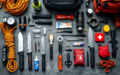 EDC Спасательное Снаряжение: Термоодеяло, Свисток, Компас