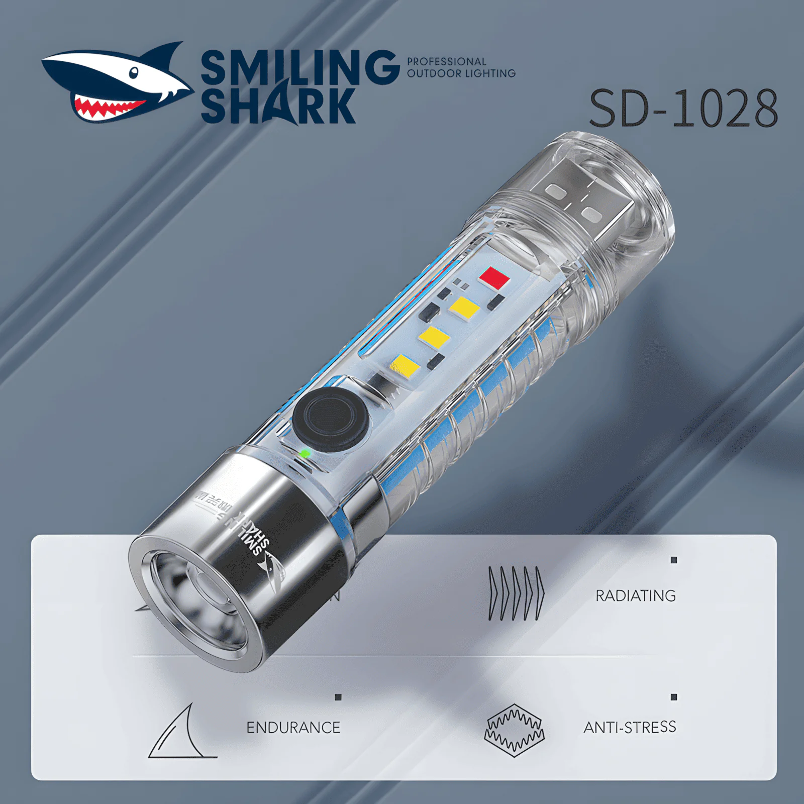 Міні LED ліхтарик EDC USB, Мини LED фонарик EDC USB