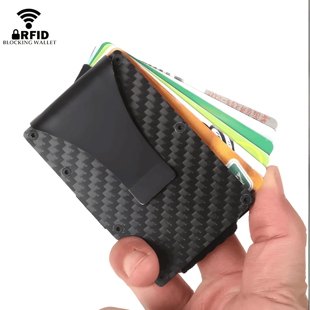 Карманний RFID картхолдер карбоновий, легкий і міцний